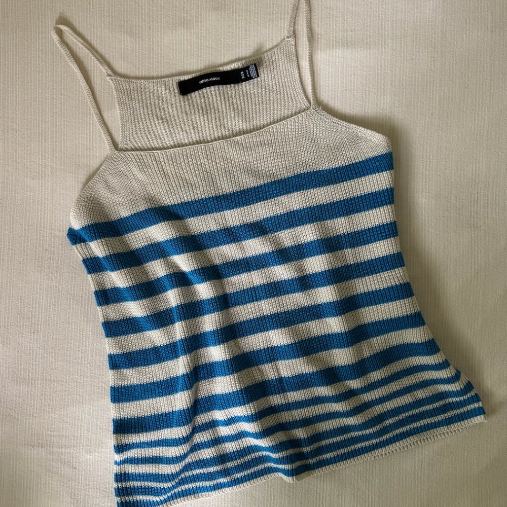 Vero Moda striped knit tank top size small